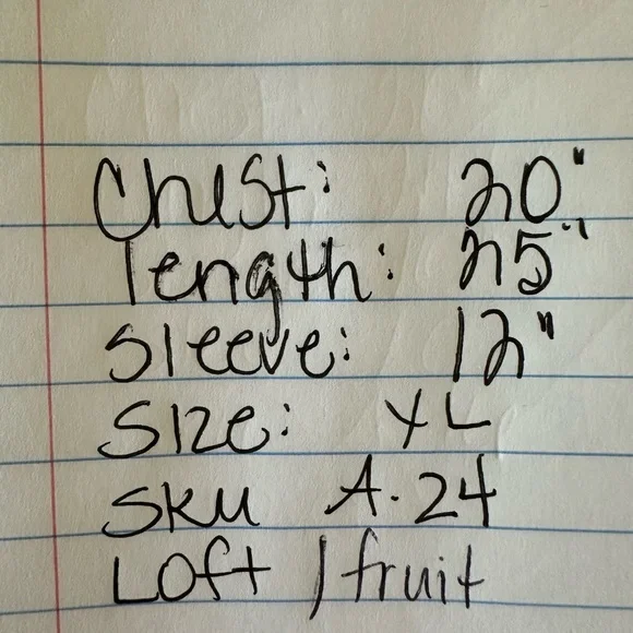 Loft Women’s Light Blue PassionFruit-Print Short Sleeve Top - Picture 6 of 6